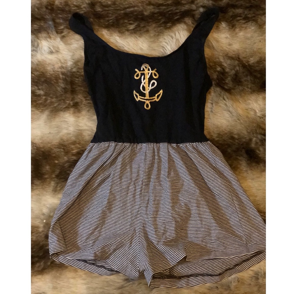 Adorable vintage pinup swim romper